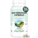 Capsules de magnésium - Production d'énergie - Santé des muscles et des nerfs - Soutien des os - Supplément de magnésium de l'oxyde de magnésium, du glycinate de magnésium et du citrate de magnésium - 180 Compte par Maxi Health