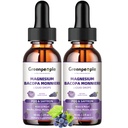 GREENPEOPLE Magnésium Glycinate gouttes liquides - 1000mg 5-en-1 Magnésium liquide à haute absorption pour dormir avec D3/K2/B6.