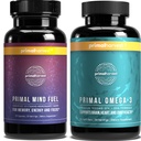 Primal Harvest Mind Fuel & Omega 3 Ergänzungen für Frauen und Männer Fish Oil Kapseln und Mind Fuel Brain Booster Pillen Bundle