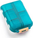 Daily Travel Pill Case Organizer, Small 10 Compartments Medicine Box Dispenser, Compact Purse Portable Pill Reminder Perfekt für On-The-Go Storage Vitamin, Fish Oil, Calcium Tablet, Grün