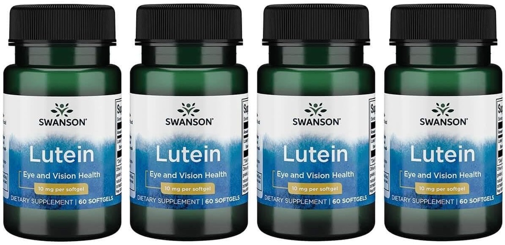 Swanson Lutein 10 Milligrammes 60 Sgels (4 Pack)