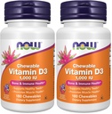 Suppléments, vitamine D-3 1 000 UI, saveur de fruits naturels, soutien structurel*, 180 à croquer (paquet de 2)