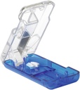 EZY DOSE Pillenschneider und Splitter mit eingebautem Pillenspender, Easy-Cut Edelstahl Klinge für Tabletten, Vitamine, Medikamente, Tragbare, Travel-Size Pillenschneider für Senioren, Haustiere &amp; Tägliche Verwendung, Blau
