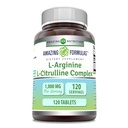 Formules étonnantes L-Arginine/L-Citrulline Complex 1000mg 120 Comprimés Suppléments de comprimés