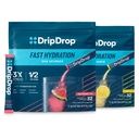 Hydratation DripDrop - Paquets de poudre d'électrolyte - Melon d'eau et de citron - 64 Compte