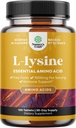 Natures Craft L-Lysine Sans Capsules - Supplément L-Lysine haute résistance pour la santé des yeux Soins des lèvres Collagène Synthèse et soutien immunitaire - Acide amino essentiel - 1000mg par portion - 100 Compte