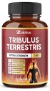 Tribulus Terrestris Kapseln mit Ashwagndha, Panax Ginseng, Saw Palmetto, Maca, Shilajit - 90 Kapseln - 3 Monate Versorgung