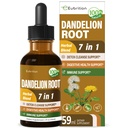 Dandelion Root Extract Drops, Diente de Leon Organico Hierba, Dandelion Supplement Formula w/Milk Thistle Turmeric für Detox Cleanse, Digestion & Immune Support, Alkoholfreie Tincture. 2oz