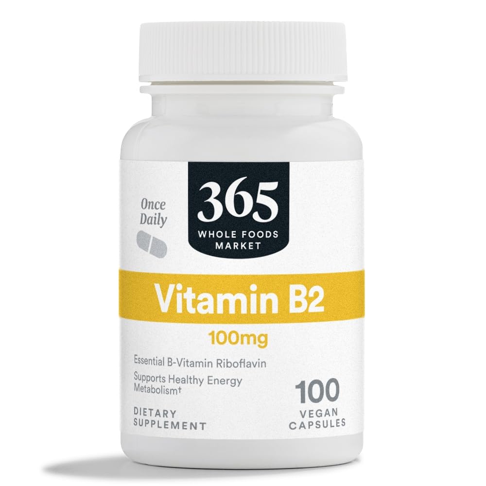365 Von ganzer Lebensmittelmarkt, Vitamin B2, 100Mg, 100 Gemüsekapseln