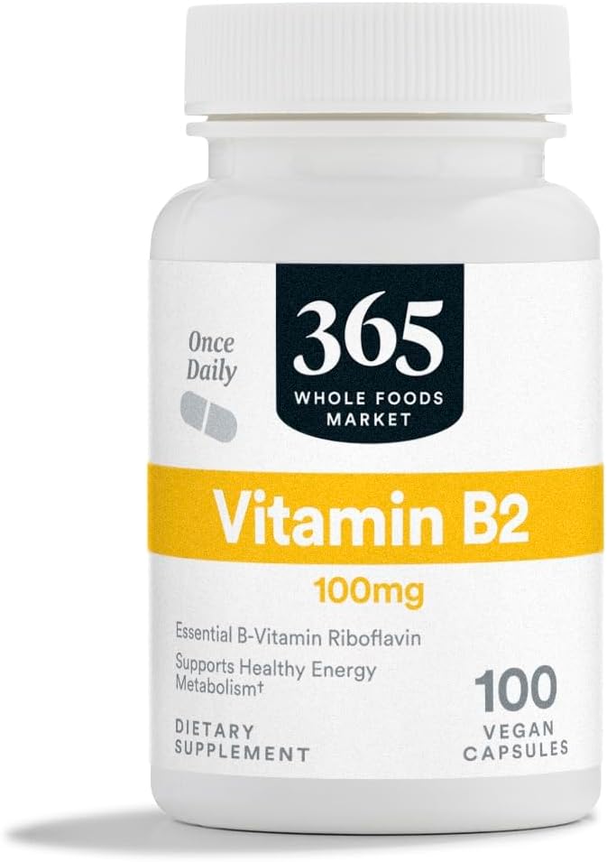 365 Von ganzer Lebensmittelmarkt, Vitamin B2, 100Mg, 100 Gemüsekapseln