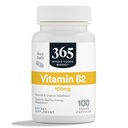 365 Von ganzer Lebensmittelmarkt, Vitamin B2, 100Mg, 100 Gemüsekapseln