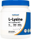 Nutricost L-Lysine Pulver 500 Gramm - reine L-Lysin, Non-GMO, Glutenfrei