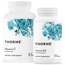 THORNE - Wellness Bundle - Vitamin C & B12 - Unterstützt Herz, Nerven, Immun- und Gewebegesundheit - 60 bis 90 Servierungen