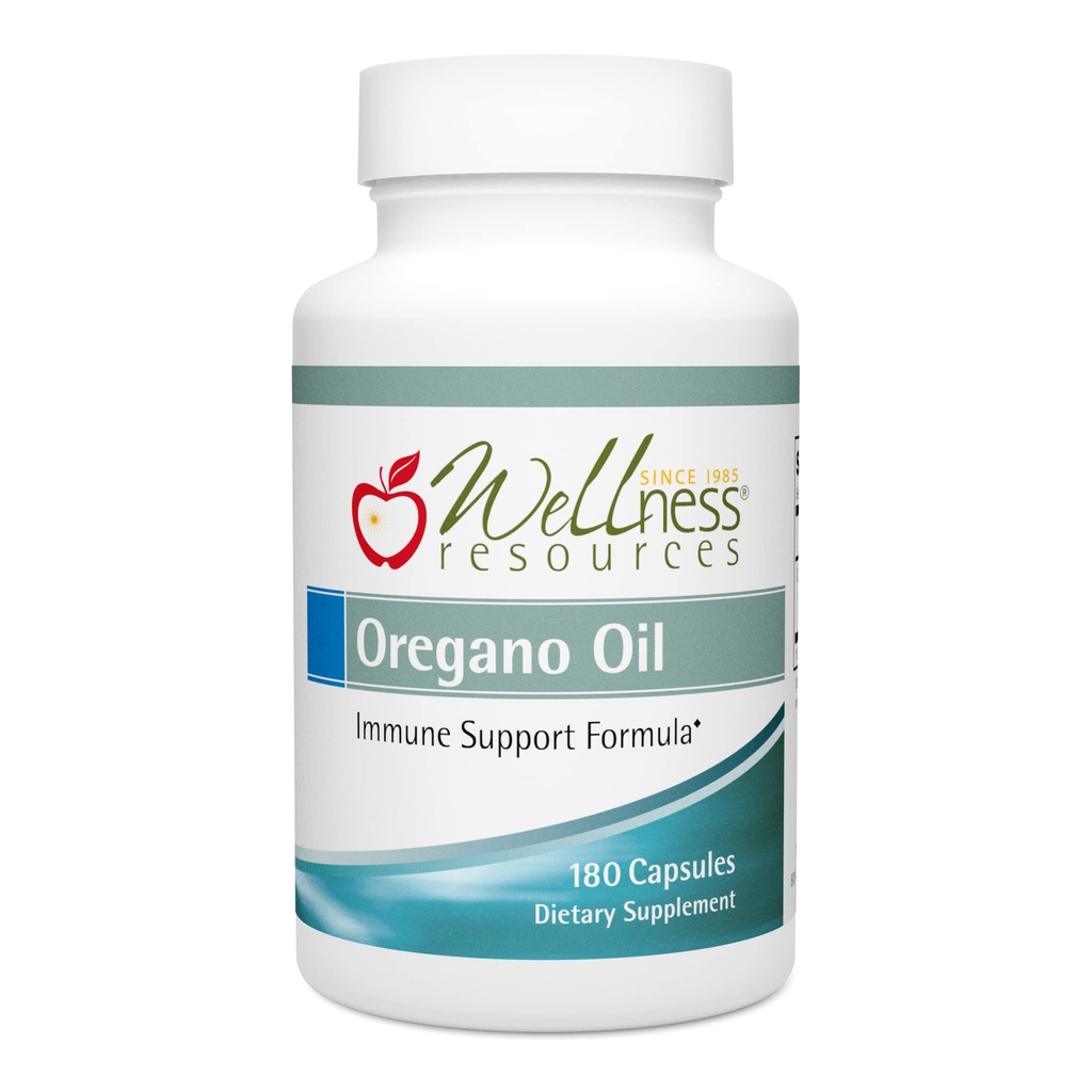 Wellness Resources Huile d'Origan Capsules - Huile d'Origan Pure 55% Carvacrol - Capsules d'Origan pour Gut Health & Immune Support - Softgels, 180 Compte