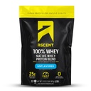 Ascence 100% poudre de protéines de lactosérum - Après l'entraînement Isolation de la protéine de lactosérum, Zéro arômes et édulcorants artificiels, sans gluten, 5,5g BCAA, 2,6g Leucine, Sans aromatisé 2 lb
