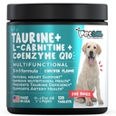 Taurine Ergänzung für Hunde mit L-Carnitin und Coenzym Q10 (CoQ10): Vet Endorsed for Enlarged Heart (DCM), Congestive Heart Failure, Taurine Deficiency: 3-in-1 | Dog Supplements- 120ct