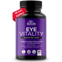 Supplément de vitamines pour les yeux HerbaMe avec lutéine, Bilberry, Beta Carotène, L-Taurine, Zinc et Quercetin, 90 Capsules, soutient la vision, la santé oculaire et maculaire, aide les yeux à filtrer la lumière bleue
