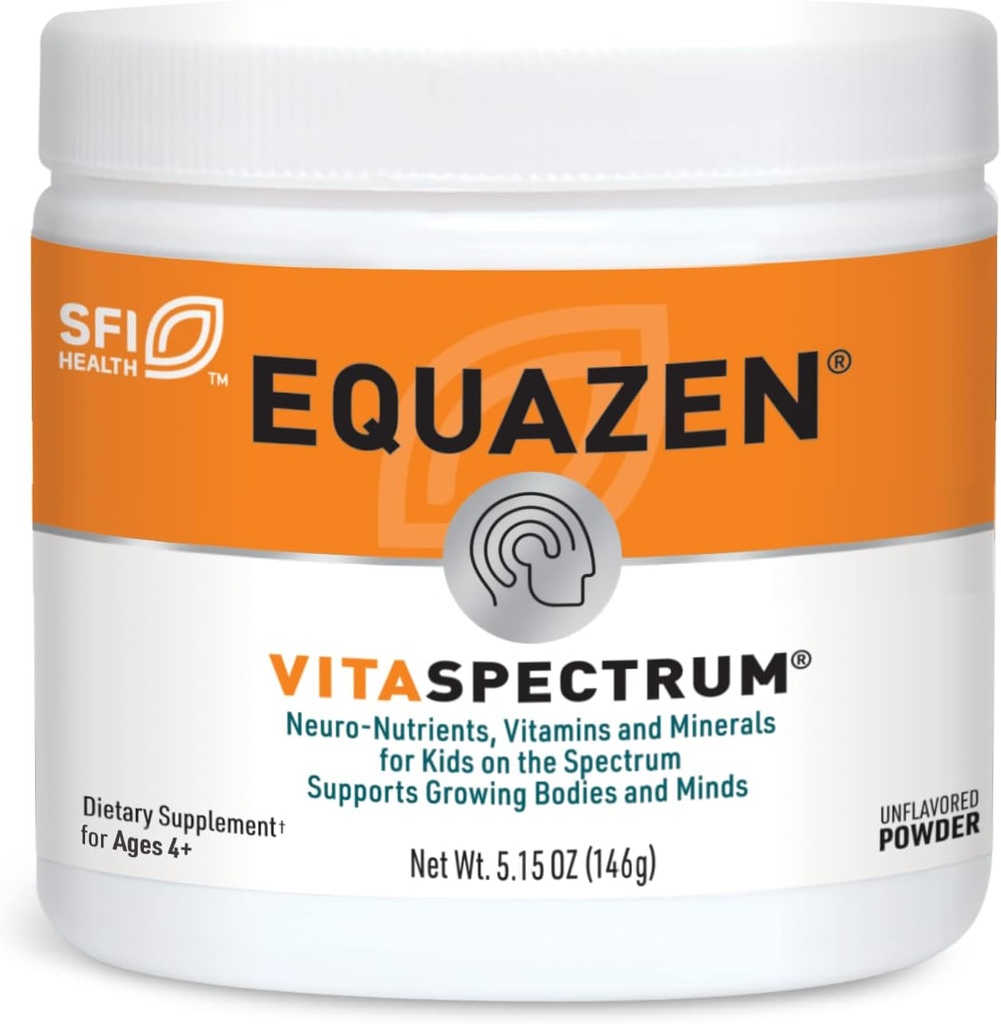 EQUAZEN VitaSpectrum Powder - Nutrients, Vitamins and Minerals Powder for Kids - with Choline, Folate, B12, B6, Vitamin E, and Vitamin D (5.15 oz)