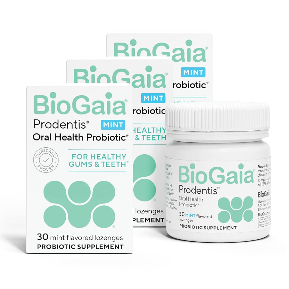 BioGaia Prodentis 3-Pack (en anglais seulement) Lozenges probiotiques dentaires (en anglais seulement) Promouvoir la santé des gencives et des dents (en anglais seulement) Défendre contre les problèmes dentaires (en anglais seulement) Réapprovisionner le microbiome oral (en anglais seulement) Améliorer la santé buccodentaire (en anglais seulement)