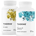 THORNE - Combo de soutien immunitaire - Mélange de vitamine D3 et vitamine C pour une fonction immunitaire saine - 30 à 90 portions