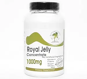 Royal Jelly Konzentrat 1000mg ~ 200 Kapseln - Keine Zusatzstoffe ~ Naturetition Supplements
