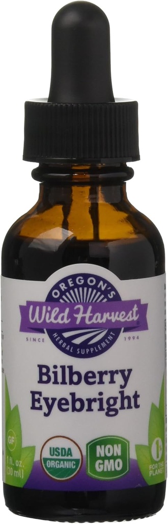 Oregon's Wild Harvest Bilberry Eyebright Organic Extract, 1 Fluid Ounce