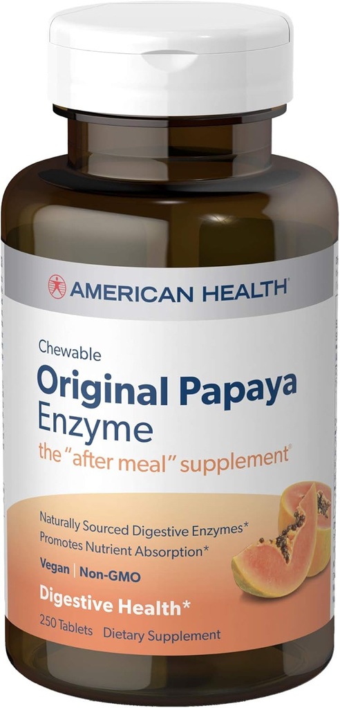 American Health Products - Original Papaya Enzyme, 250 Kautabletten