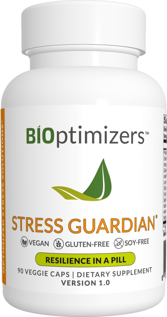 BIOptimizers Stress Guardian – Capsule anti-stress – Gestion du soutien du repos - 90 Capsules