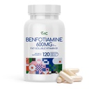 VHC Vitamin B1 Benfotiamin 600mg Supplement- 5X Time Fat-Soluble Thiamin Vitamin B1- Max Boost Bioverfügbar Thiamin B1 Levels-120 Veggie Kapseln,Non-GMO, Soy Free- Made in USA