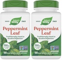 Nature's Way Premium Feuille de menthe poivrée à base de plantes, soutien digestif traditionnel*, 700mg par portion, 100 capsules (paquet de 2)