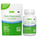 Comprimés Triple Magnésium Comprimés + Complexe zinc, Magnésium chélaté à haute absorption + 25mg Picolinate de zinc chélaté et bisglycinate avec cuivre, par Igennus