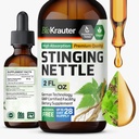 BIO KRAUTER Teinture de la nébuleuse - Extrait de racine de nébuleuse liquide - Supplément de soutien urinaire - Urtica Dioica Extrait naturel - Vegan, sucre et sans alcool gouttes 2 Fl.Oz.