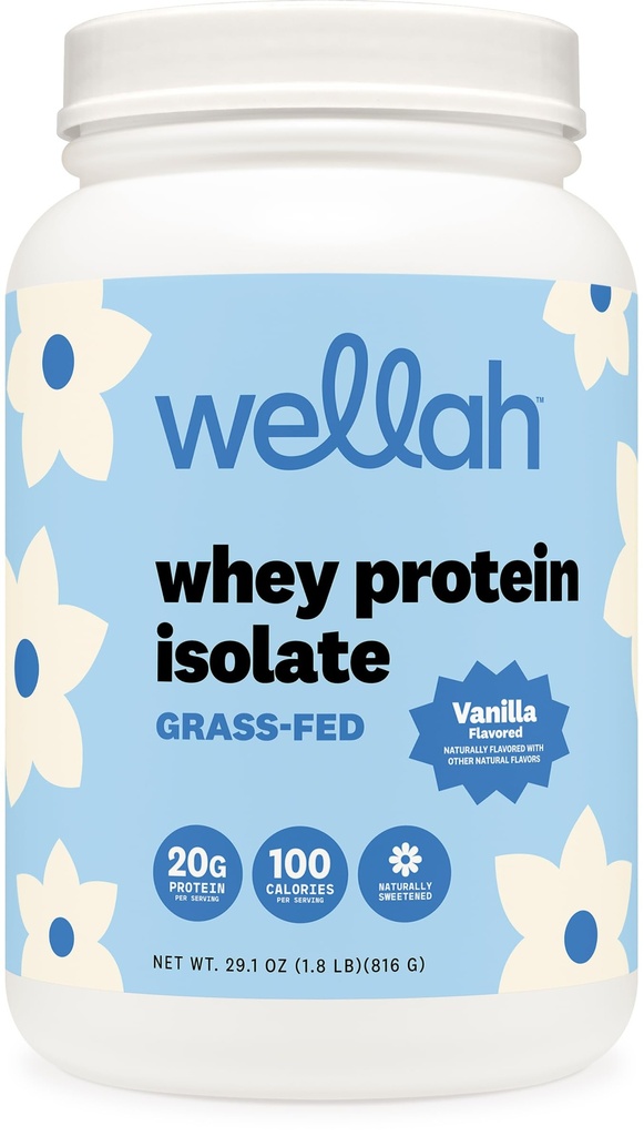 Wellah Protein Ihr Whey (30 Portionen, Vanille) - Whey Protein Isolate Protein