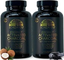 Aktivierte Kokosnuss-Kohlekapseln- Unterstützt Gesundheit - Vegan, Bio, Non-GMO, Keine Additive - X-Large Flasche 210 Count - Paket von 2