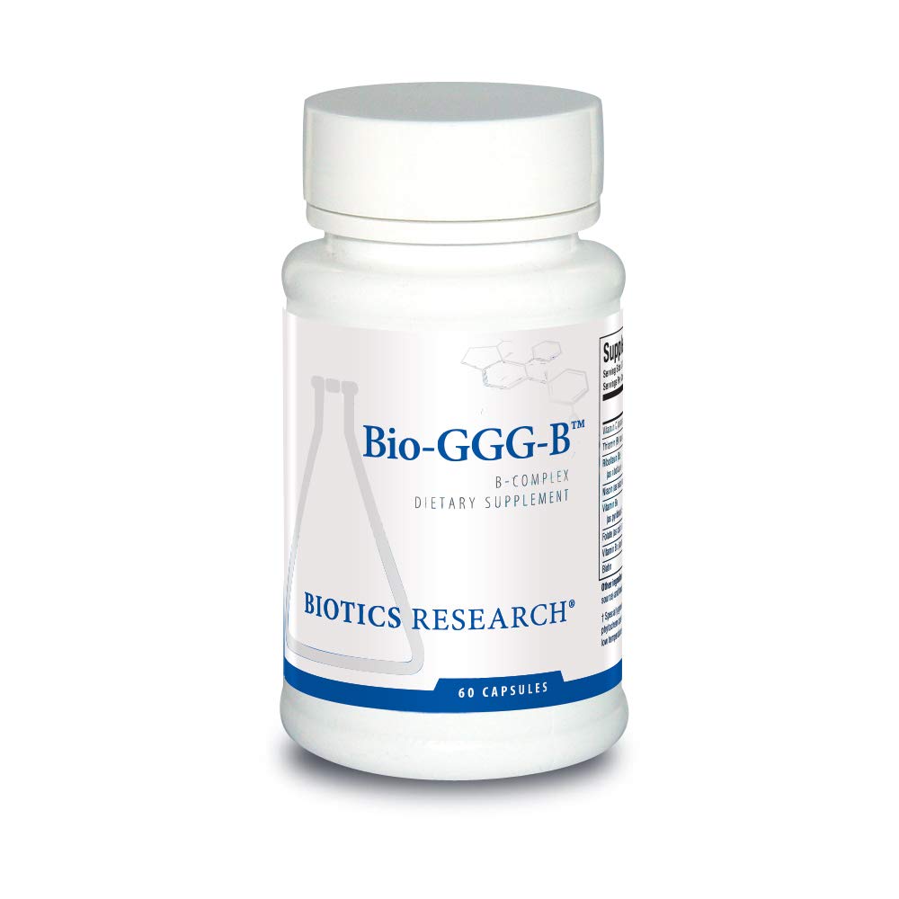 Biotics Research Bio GGG B, B Complex, biochemisch aktivierte Formen von B-Vitamine, Thiamin, Riboflavin, Niacin, B6, B12, Folate Produce Energy, Optimize Positive Stimmung,Cardiovascular Health 60 Kapsel