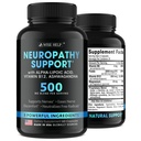 Soutien de la neuropathie Relief naturel de malaise Nerve - Fabriqué aux États-Unis - Nerve Antioxydant pour la neuropathie trigéminale, la neuropathie diabétique et périphérique - Formule de traitement des mains, du cou, des pieds et des orteils - 60 capsules