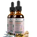 Rejuvica Health Balanced Femme - Soutien à la ménopause pour les flashs chauds et l'équilibre féminin - Livraison liquide pour une meilleure absorption - Black Cohosh, Dong Quai, Vitex, Maca Root & More!