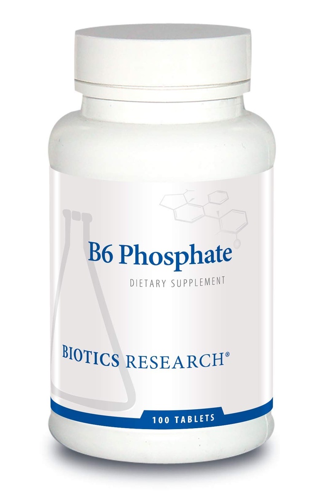 Biotics Research B6 Phosphat Biologically Active Form von Vitamin B6 (Pyridoxal-5-phosphat), unterstützt Immunfunktion, Stoffwechsel, Herz-Kreislauf-Gesundheit 100 Tabletten