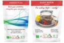 Schneiden Kantenkulturen Prebio Plus + Kefir Starter Kultur Prebiotic Fiber Powder Best Custom Blend of Organic Prebiotic Fibers Nahrungsergänzung (1 Prebio Plus + 1 Kefir 20g)