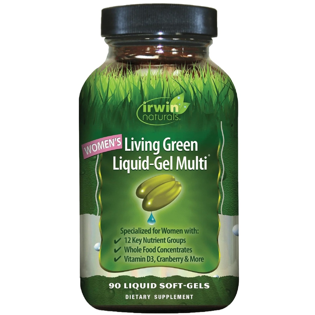 Irwin Naturals Living Green Liquide-Gel Multi pour les femmes - 90 Liquide Soft-Gels