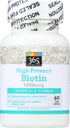 365 par Marché des aliments entiers, Biotine haute puissance 5000mcg, 60 ct