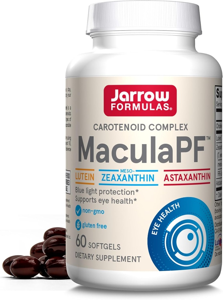 Jarrow Formulas® MaculaPF Carotenoid Complex, Nahrungsergänzung, Unterstützt Augengesundheit, 60 Softgels, bis zu 60 Tage Versorgung