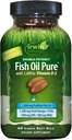 Double-Potency Fish Oil Pure von Irwin Naturals, Citrus Flavor mit Vitamin D-3, 60 Liquid Soft-Gels