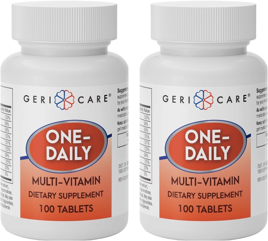 GeriCare Comprimés diététiques multivitamines à un jour Complément 100 (paquet de 2)