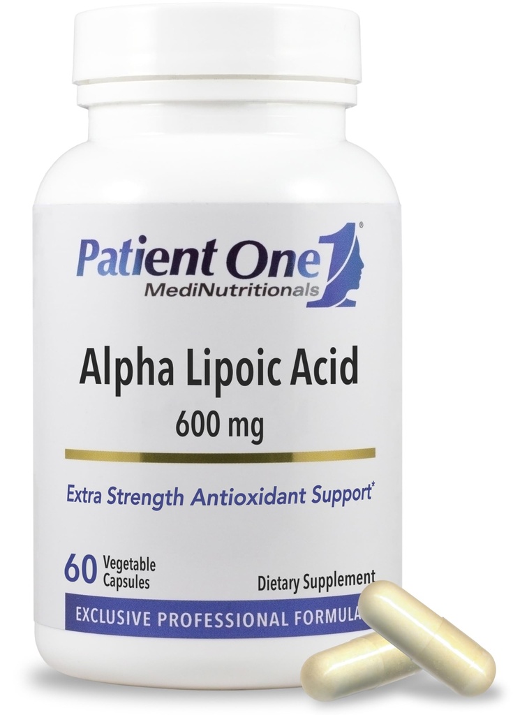 Patient Un Acide alpha lipoïque (ALA) 600 mg Un supplément antioxydant pour soutenir la santé des nerfs et du foie