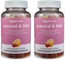 Amazon Basics Prenatal & DHA Gummy, Rasberry & Lemon Flavor, 90 Count (Previously Solimo) (Pack von 2)