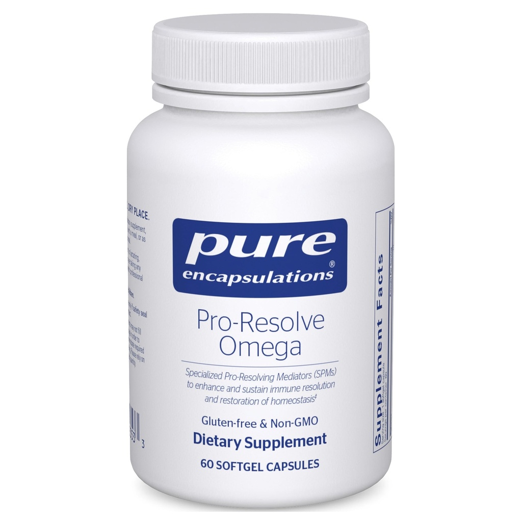 Pure Encapsulations Pro-Resolve Omega | Omega-3 Fettsäuren für Herz-Kreislauf-Gesundheit | 60 Softgel Kapseln