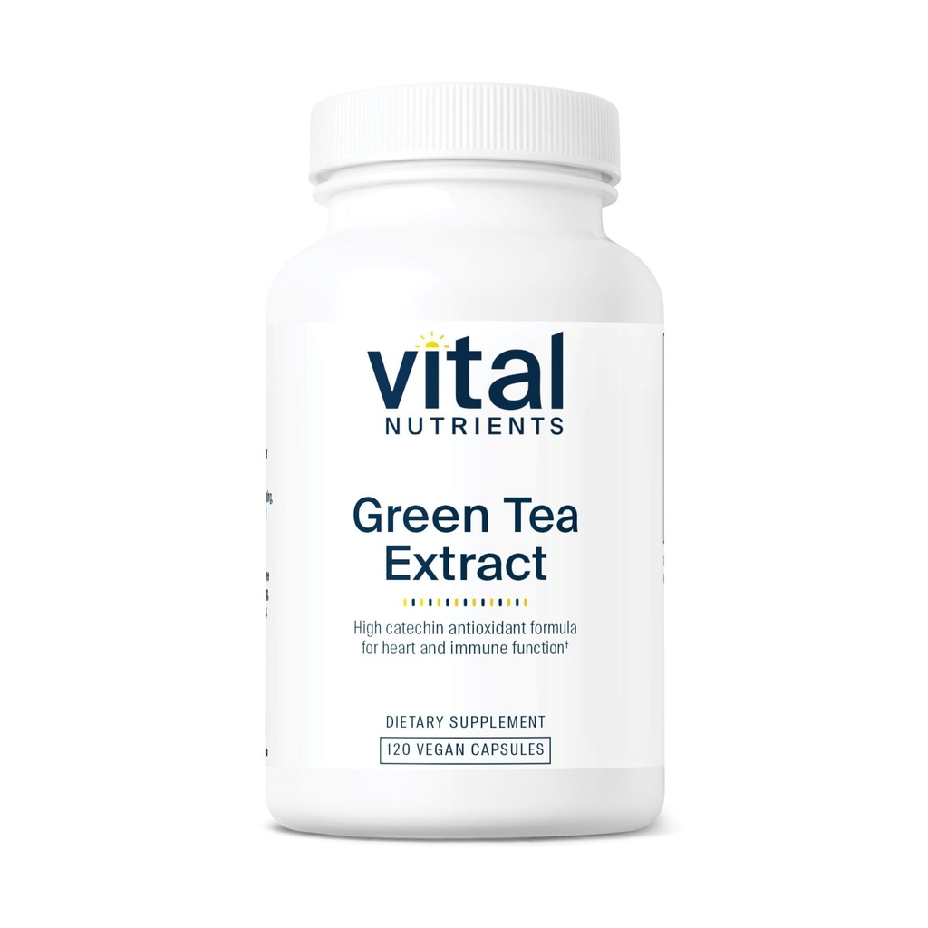 Nutriments vitaux Extrait de thé vert 550mg.Option antioxydante pour la santé du coeur et de l'immuno-santé*. Supplément de polyphénols avec EGCG.