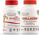 Full Life Reuma-Art X Stärke und hydrolysierte Collagen - Joint Support Supplement - Bovine Collagen Pillen - Kosher, Glutenfrei - 90 Veggie Kapseln Jede