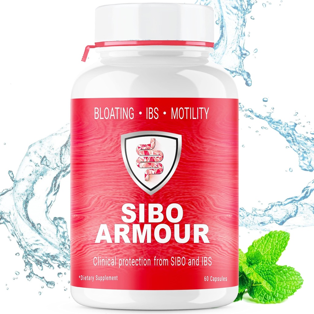SIBO | IBS Relief (Clinical Grade Treatment) Bloating, Durchfall, Leaky Gut, Gas | Delayed Release Peppermint | Supplement Effective on Irritable Bowel Syndrom & Small Intestine Bacteria Overgrowth